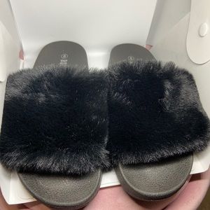 Furry slippers